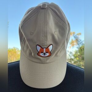 DogGoFashion Corgi embroidered Cap Hat Beige